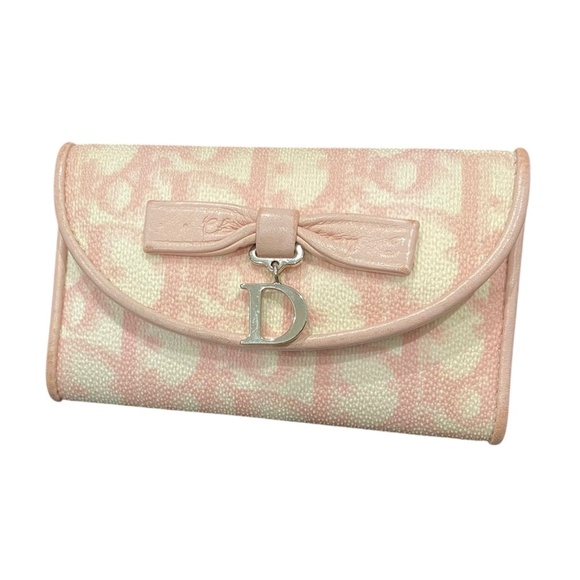 Dior Blush Pink and Ivory Trotter Card and Key Case - Authentic - Vintage - Picture 2 of 15